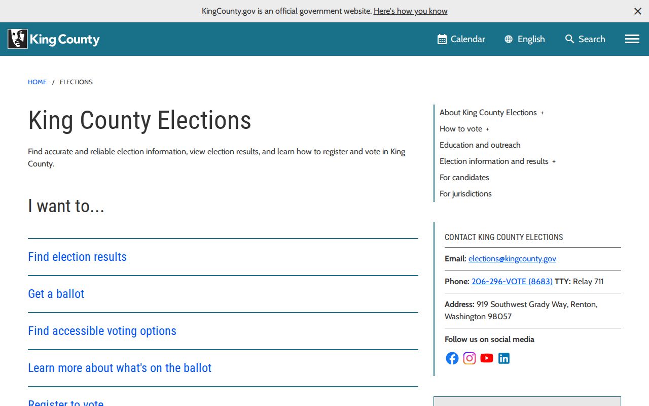 Seattle voter registration help from King County Elections